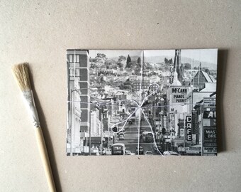 set 10 envelopes vintage photography black white urban