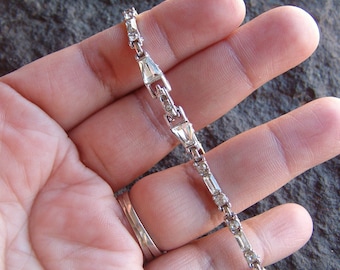 Bracelet, Rhinestone Bracelet, Silver Rhinestone Bracelet, Silver Bracelet, Bridal Jewelry, Bridal Bracelet