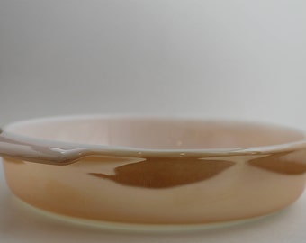 Fire King Peach Luster 9 Inch Baking Dish/Casserole Dish