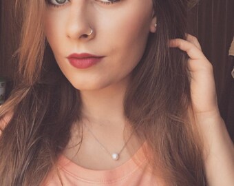 Faux Nose Ring - Fake Nose Hoop Ring - No Piercing - Clip On Nose Ring - Silver or Gold - Clip On Jewelry - Nose Jewelry - Body Jewelry