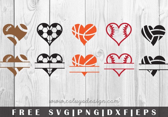 Download FREE SVG & PNG Link Sports Heart Cut Files svg png dxf