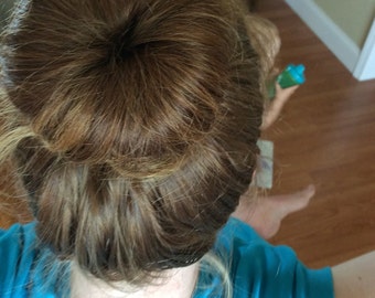 Sock bun, crocheted sock bun maker, ballerina bun, donut bun, donut bun maker, hair accessories, large bun maker, hair bun maker, large bun.