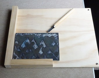 Bench Hook for carving Linocut Relief Prints Left or Right Handed