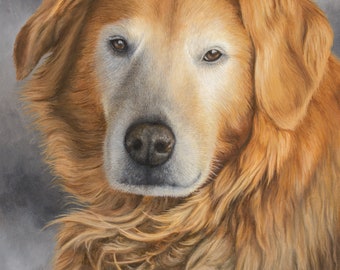 Golden Retriever - Painting Print | Dog Portrait | Giclee Print | Wall Art | Original Dog Art