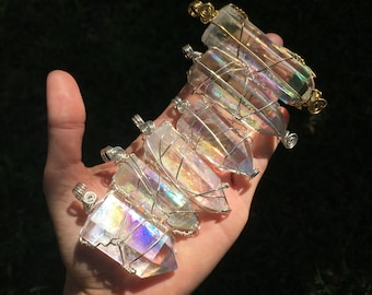 Angel Aura, Angel Aura Necklace, Angel Aura Quartz Necklace, Crystal Necklaces, Aura Quartz, Angel Aura Necklaces, Angel Aura Pendant, Aura