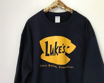 Luke's Diner Crewneck Sweatshirt, Gilmore Girls Lukes Sweatshirt, Stars Hallow Sweatshirt, Lorelai Rory Lane, I rather be watching gilmore