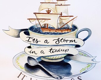 like a storm in a teacup