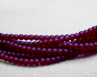 Sea Cherries- recycled sea glass beads