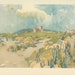 Scotland, Iona Cathedral, Vintage Print (91) 1952, Stewart Orr, Britain World War 2, War Artist, WW2, Scottish Architecture, Library Decor