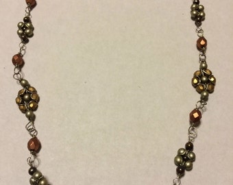 Flower Necklace– Copper