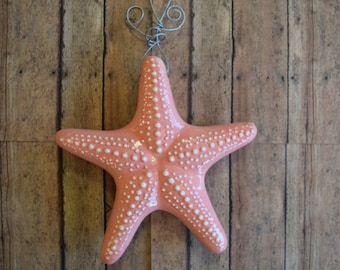 Coral Pink Hanging Starfish