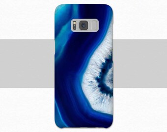 Blue Geode Samsung Galaxy S9 Case, Galaxy S8 Phone Case, Samsung Galaxy, S7 Case, Abstract Galaxy S9 Plus, Galaxy S8 Plus, Case for Galaxy
