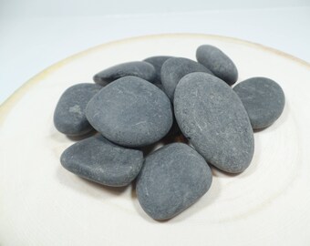 3/4 lb. Black River Rock, River Rock, Garden Rocks, Black Rocks, Flat Rocks, Fairy Garden Rocks, Wedding Decor Rocks, Terrarium Rocks, Rocks
