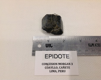 Epidote double terminated crystal mineral specimen from Concesion Morgan 3 Lima Peru
