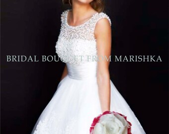Brooch bridal bouquet pink