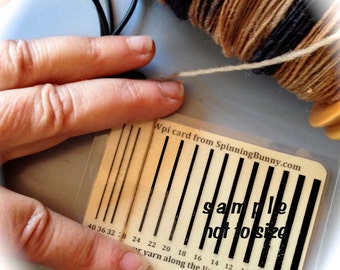 Wpi Wraps per inch gauge guide for Spinners and Knitters Control Card