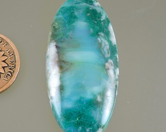 Chrysocolla Cabochon, Chrysocolla with Malachite and Quartz Cab, Gift Cab, C2962, Hand Cut by 49erMinerals
