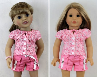Joy Shorts and Blouse - Doll clothing to fit 20 and 18 inch dolls such as Australian Girl, American Girl Dolls and similar J14
