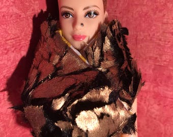 HautePoppet faux fur scarf/wrap for 12" fashion dolls
