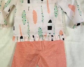 The Arizona peasant top with double ruffle pants