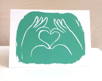 Love heart hands- Valentines card