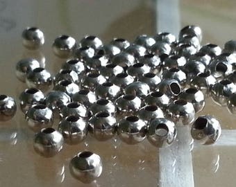 10 spacer seperators, Platinum 3.2 mm, hole 1.2 mm