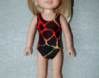 Swimsuit for 14.5" Wellie Wishers or Melissa & Doug Doll Clothes giraffe tkct1160 bathingsuit handmade and ready to ship