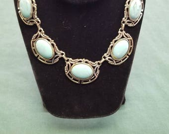 Costume blue stone necklace