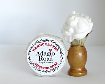 101 UNSCENTED Kokum Tallow Shaving Soap, Italian Cream Style, Shaving Puck