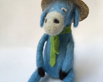 Donkey, Felt Donkey, felt animal, felted donkey,gift, needle felted donkey