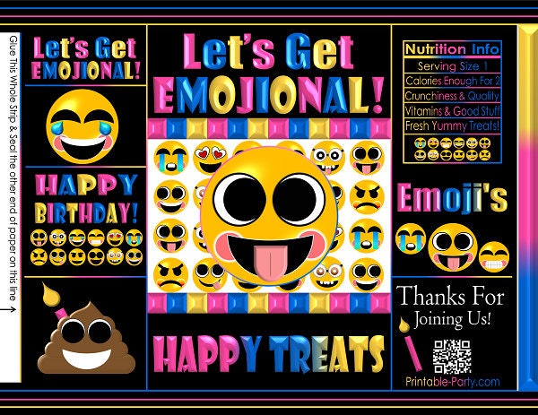 printable chip bags potato chip bags emoji girl theme office depot free templates