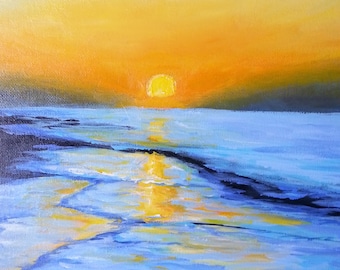 Emerald Isle Dawn I 12x12 Acrylic Wrapped Canvas