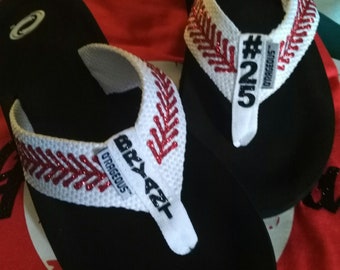 Baseball Flip Flops