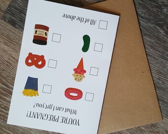Congratulations On Pregnancy Card, Baby Shower Card, Funny Card, Pregnancy, Pregnancy Cravings, New Baby Card, New Mom Card, Cute Card