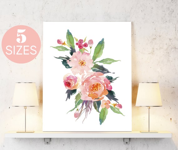 Floral art Floral printable floral print printable art
