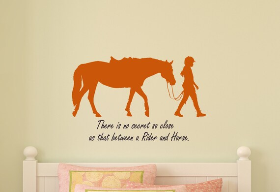 Horse Decal Girl Horse Rider Quote Teen Bedroom Sticker Childs