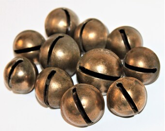 Eleven Antique Brass Sleigh Bells