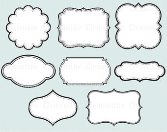 printable labels clip art images scrapbook clip art royalty free layered in psd ca109 instant download