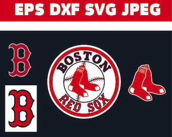 Boston Red Sox in SVG / Eps / Dxf / Jpg files INSTANT DOWNLOAD!