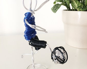 Wire Sculpture Soccer Player