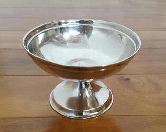 Antique REED & BARTON Silver Soldered Footed Sherbet/Dessert Bowl