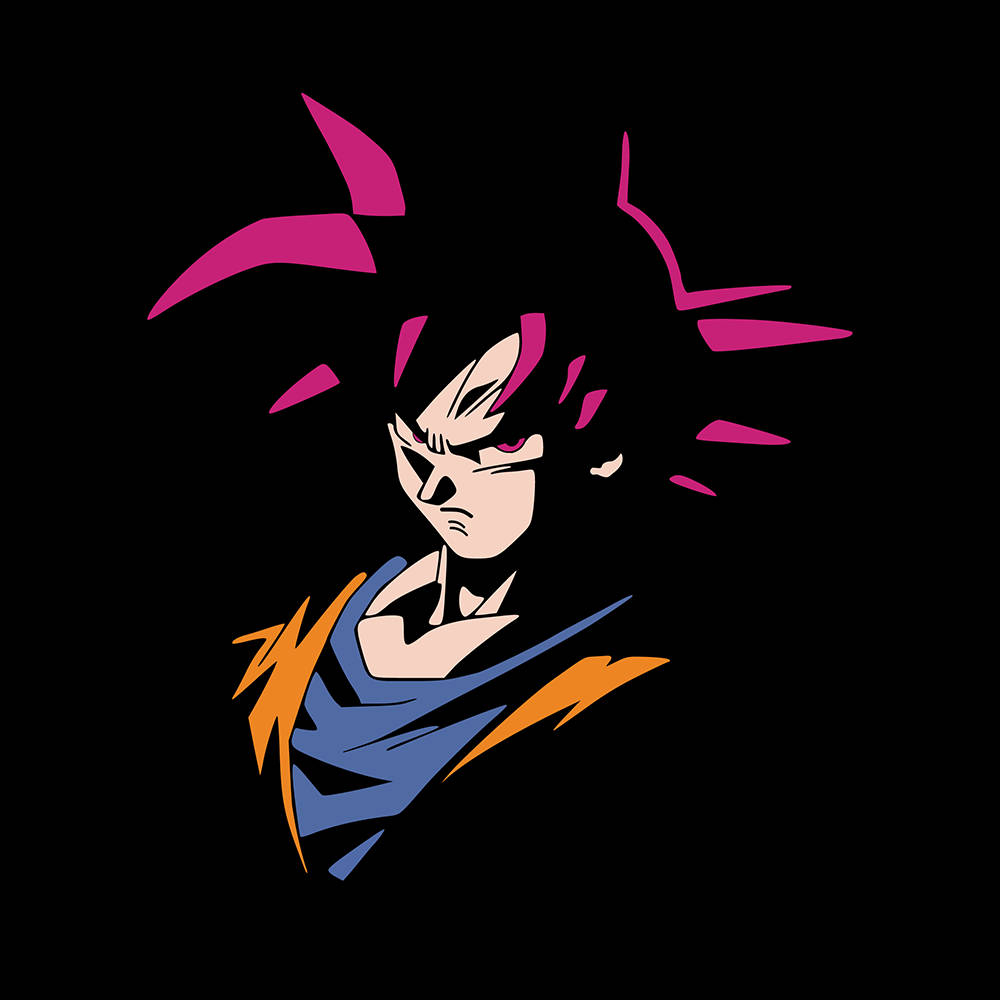 Download Goku Super Saiyan God Black Background SVG