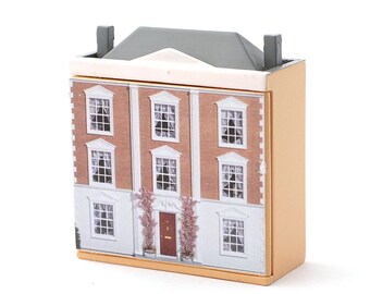 Dollhouse Miniature 1:144 Scale Dolls House The Montgomery Wood Front Opening