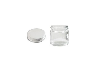 1 oz Clear Glass Jar with Cap