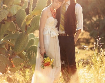 The Cactus Flower Wedding Dress --made to order--