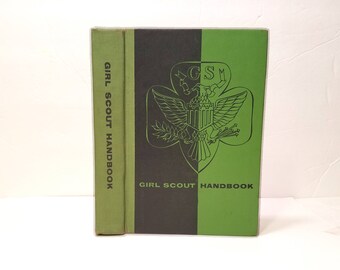 Hollow Book Safe Girl Scout Handbook Cloth Bound vintage Secret Compartment Security hiding place