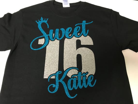 SWEET 16 SHIRT. Sweet Sixteen Shirt. Sweet 16 Tshirt. Birthday