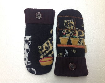 Upcycled Wool Sweater Mitten Adult Medium/Large - FREE SHIPPING