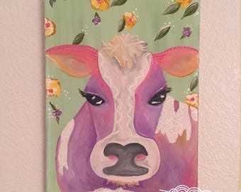Besita the Fancy Cow - original art