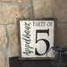 Family number sign . Party of with family name . Gallery Wall Decor . Rustic Family Number . hand painted . Farmhouse signs
